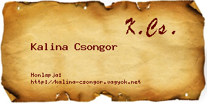Kalina Csongor névjegykártya