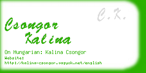 csongor kalina business card